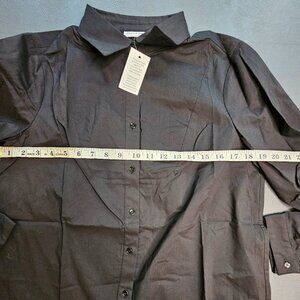 Vintage Susan Graver Black Button Up